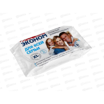 Smart Полотенца влажные эконом 60шт Для всей семьи универсал *16 80228 Smart Полотенца влажные эконом 60шт Для всей семьи универсал *16 80228