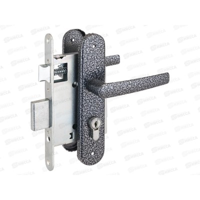 Замок врезной Птимаш ЗВ4-3.08 серебро шуруп с ручкой *10 8 459 Замок врезной Птимаш ЗВ4-3.08 серебро шуруп с ручкой *10 8 459