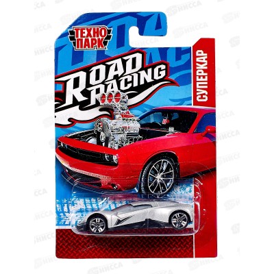 Машина &quotТЕХНОПАРК&quot металлическая  ROAD RACING Суперкар 7,5см,RR-7-416-R,359549