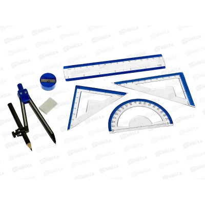 Готовальня Alingar 8пр., металлический циркуль 116мм с каран., пл.фут. AL970/1 *12 Готовальня Alingar 8пр., металлический циркуль 116мм с каран., пл.фут. AL970/1 *12