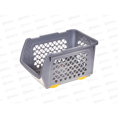 Ящик для овощей 4,5л Серый ИНТ *30 Ящик для овощей 4,5л Серый ИНТ *30