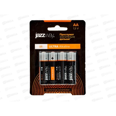 Батарейка JAZZway LR6 ULTRA Alkaline, BL4 *4/48/576