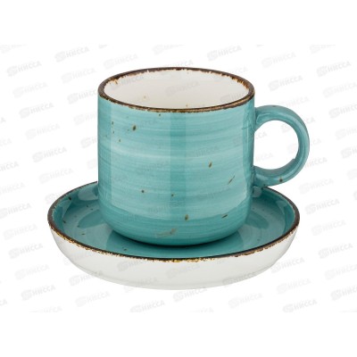 Чайная пара Bronco Nature Бирюзовый 350мл 263-1031 *24 Чайная пара Bronco Nature Бирюзовый 350мл 263-1031 *24