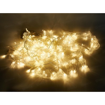 Гирлянда 2,5*0,5*1,05м  электрическая бахрома 150LED шампань 382-044 г