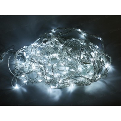 Гирлянда 2,5*0,6м электрическая бахрома 128LED белый 351-512 г