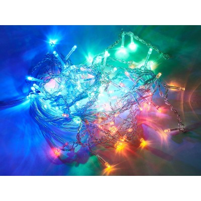 Гирлянда 3*0,7м бахрома 96LED 8 режимов  мульти 382-015 г