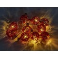 Гирлянда 1,8м &quotКрасная бомбочка&quot 10LED шампань, тип питания от батареек 381-431 г