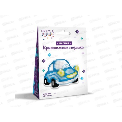 Алмазная мозаика "ФРЕЯ" ALVM-006 магнит "Машинка" 8х6,5см