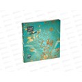 Салфетки 3 слойные 20 листов 33*33 Bouquet Home Золотые цветы Тиффани,57760*12