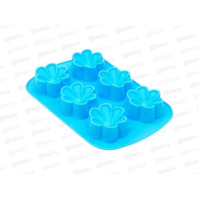 Форма для выпечки силикон 6 Кексов цветочки №2 KT-S-325 Форма для выпечки силикон 6 Кексов цветочки №2 KT-S-325