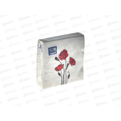 Салфетки 2 слойные 30 листов 20*20 Art Bouquet Маки 57660*26 Салфетки 2 слойные 30 листов 20*20 Art Bouquet Маки 57660*26