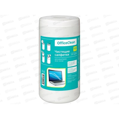 Чистящие салфетки OfficeClean для мониторов всех типов, 100шт, 248261 *12