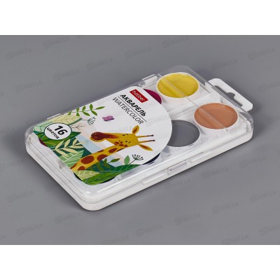 Акварель Hatber 16цв медовая Colora б/к в пл.пен.,083601*16 Акварель Hatber 16цв медовая Colora б/к в пл.пен.,083601*16