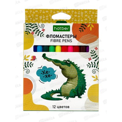 Фломастеры 12 цветов Hatber, Zoo,083820*12/192
