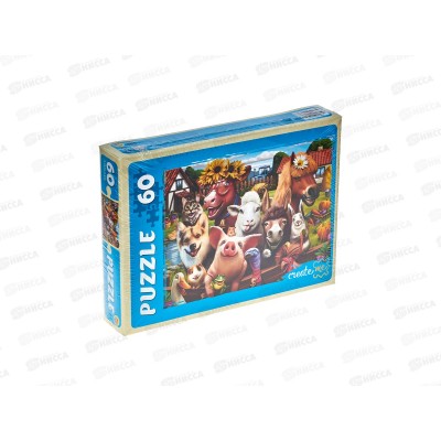 ПАЗЛ 60 элементов Забавные животные №6, П60-0430 *24 ПАЗЛ 60 элементов Забавные животные №6, П60-0430 *24