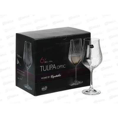 Набор бокалов для вина Tulipa Optic 6шт 350мл CR350101TO