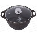 Кастрюля 6,0л со стеклянной крышкой антипригарное покрытие кофейный мрамор кмк62-1а *2 Кастрюля 6,0л со стеклянной крышкой антипригарное покрытие кофейный мрамор кмк62-1а *2