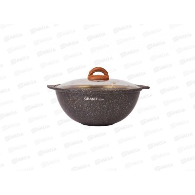 Казан 4,5л Granit ultra black-doil для плова со стеклянной крышкой АП кгбг47а Казан 4,5л Granit ultra black-doil для плова со стеклянной крышкой АП кгбг47а