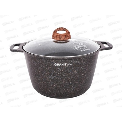 Кастрюля 8,0л Granit ultra blue со стеклянной крышкой АП кгг82а