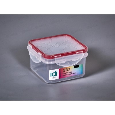 Контейнер для продуктов &quotModena&quot квадратный 0,4л с защелками 221110706/03 *24