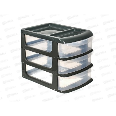 Бокс универсальный большой 3-секц. Графитовый М2767 *3 Бокс универсальный большой 3-секц. Графитовый М2767 *3