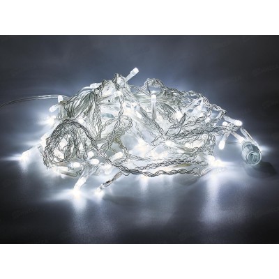 Гирлянда 40*60см д/улицы Бахрома 100LED 1реж белый 183-289 Гирлянда 40*60см д/улицы Бахрома 100LED 1реж белый 183-289