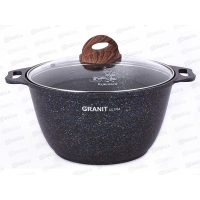 Кастрюля 3,0л Granit ultra induction blue со стеклянной крышкой АП кгги32а