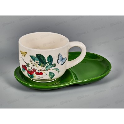 Набор для завтрака &quotFruit Garden&quot чашка и блюдце v=500мл, L2521161 *24