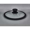 Крышка стеклянная 20см TimA 4820BL с силикон/обод. черная Крышка стеклянная 20см TimA 4820BL с силикон/обод. черная