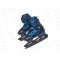 Коньки раздвижные р.38-41 black/blue RUSH ACTION, 380014