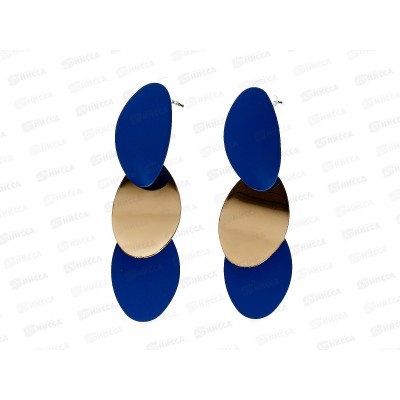 Серьги металл &quotАзелия&quot выгнутые круги синий 4691685