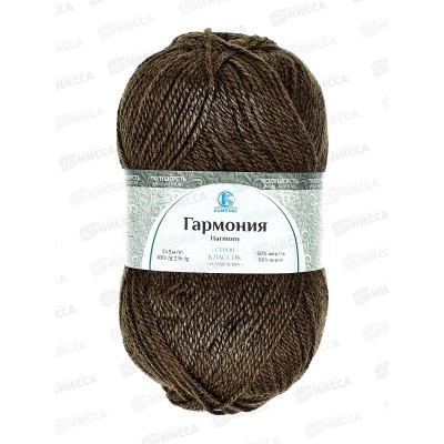 Пряжа Гармония 233 Кофе 50шерсть 50акрил 100гр 245м Пряжа Гармония 233 Кофе 50шерсть 50акрил 100гр 245м