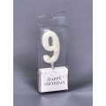 Свечи для торта "Фактура цифра 9" 4,6см 448-376 Свечи для торта "Фактура цифра 9" 4,6см 448-376