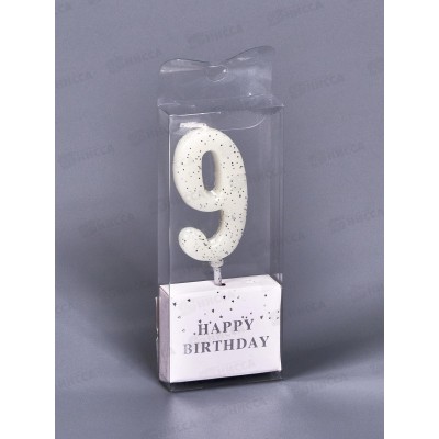 Свечи для торта &quotФактура цифра 9&quot 4,6см 448-376