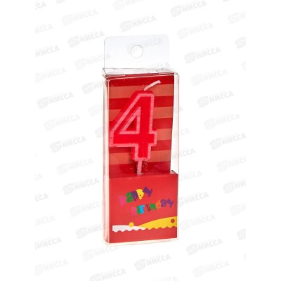 Свечи для торта &quotЯркий праздник цифра 4&quot 7,5см 448-511
