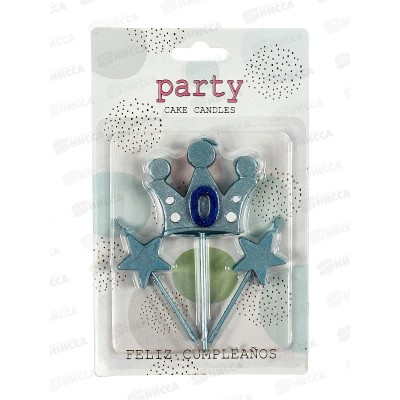 Свечи для торта "Король желаний цифра 0" 112-490 Свечи для торта "Король желаний цифра 0" 112-490