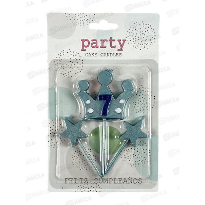 Свечи для торта &quotКороль желаний цифра 7&quot 112-487