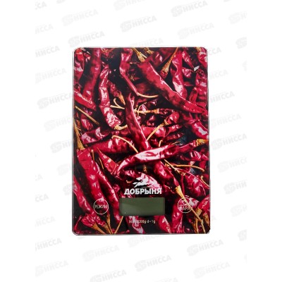Весы кухонные DO-3011P перцы Добрыня Весы кухонные DO-3011P перцы Добрыня