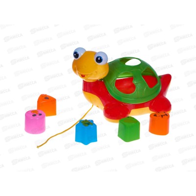 Каталка-сортер №5835 на веревочке, сетка 20*14*13см