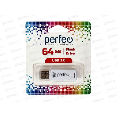 Флеш-карта Perfeo USB 64Gb C06 white