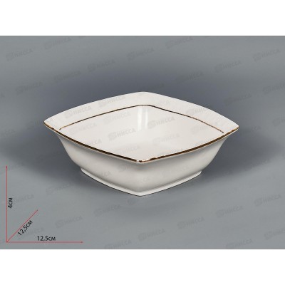 Салатник CS011613-A 13см 340мл Снежная королева квадрат 749786 *48