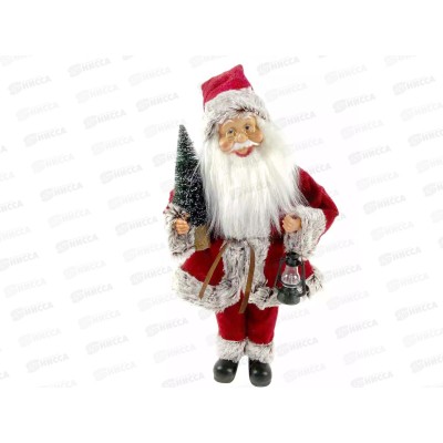 Фигура Санта-Клаус 45см с елочкой в красном, YS-201027C, 303001 гб