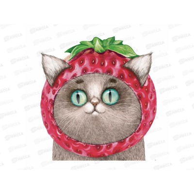 Блокнот 30л ФЕН 120*117 Необычная клубничка, выруб., 63035*10/300