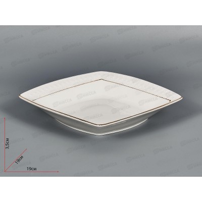 Тарелка суповая CS223719-A 19см 610мл Снежная королева квадр 749158 *36 Тарелка суповая CS223719-A 19см 610мл Снежная королева квадр 749158 *36