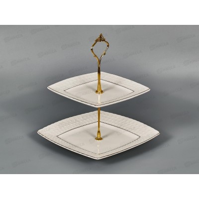 Ваза 2х-ярусная CMB0124-A 16,5-20см квадрат Снежная королева 749146 *12 Ваза 2х-ярусная CMB0124-A 16,5-20см квадрат Снежная королева 749146 *12