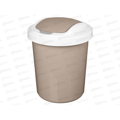 Контейнер для мусора 16л "Palm" круглый бежевый 221301927/01 Контейнер для мусора 16л "Palm" круглый бежевый 221301927/01