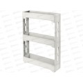 Этажерка 3-х секционная Keeplex на колесиках KL383812048 белое облако Этажерка 3-х секционная Keeplex на колесиках KL383812048 белое облако