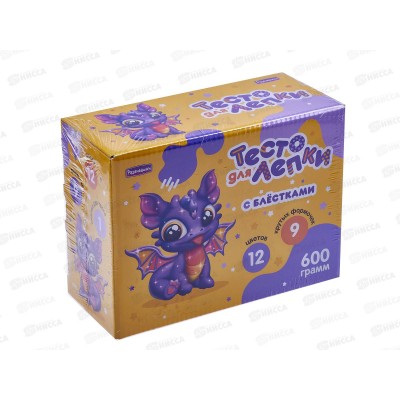 Тесто для лепки 12 цветов по 50гр., 9 форм, скалка, 600гр. П125 *20 Тесто для лепки 12 цветов по 50гр., 9 форм, скалка, 600гр. П125 *20