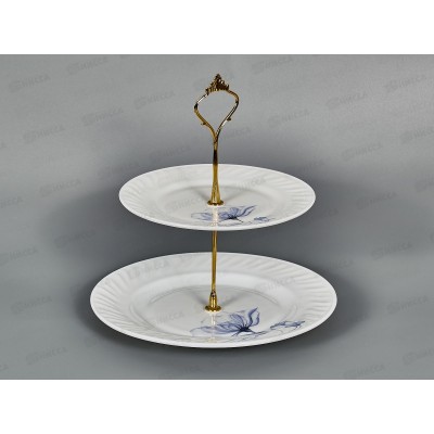 Фруктовница 2-х ярусная 02-2287 Николь *12 Фруктовница 2-х ярусная 02-2287 Николь *12