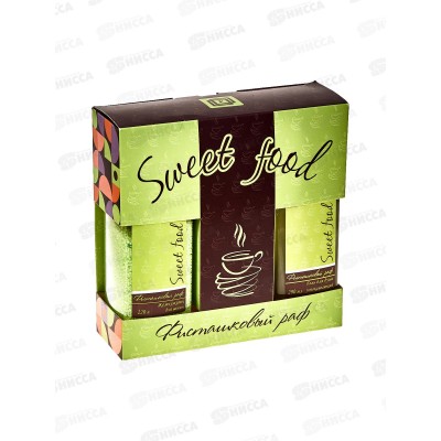 Sweet Food подарочный набор Фисташковый раф Жемчужины для ван 220г+гель для душа 290мл *6